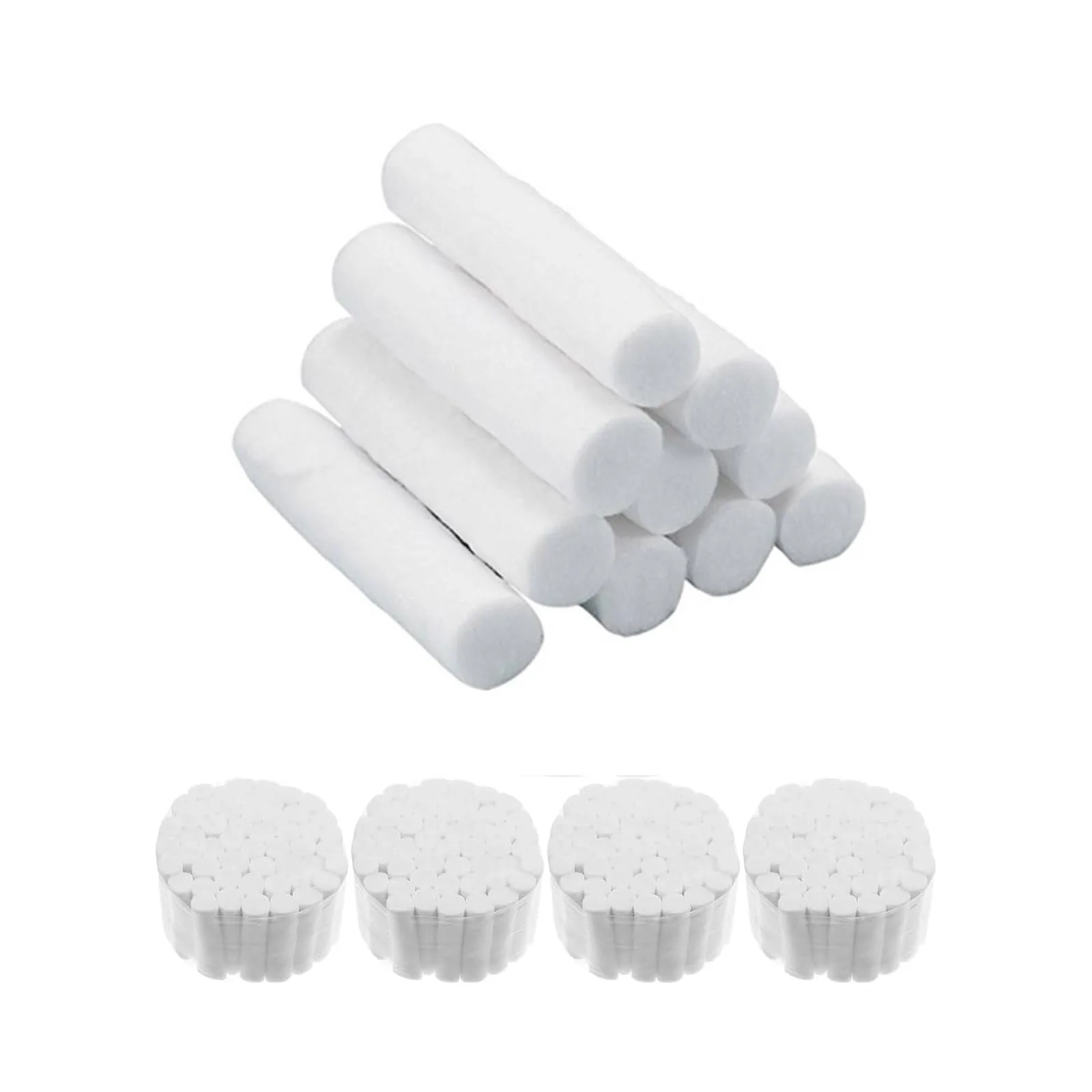 Rolki bawełniane dentystyczne, białe, 200 szt.