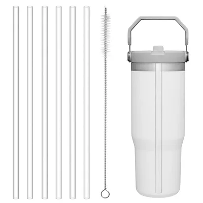 Słomki zapasowe Yuecda do Stanley IceFlow 30 oz, 6 szt., z szczotką
