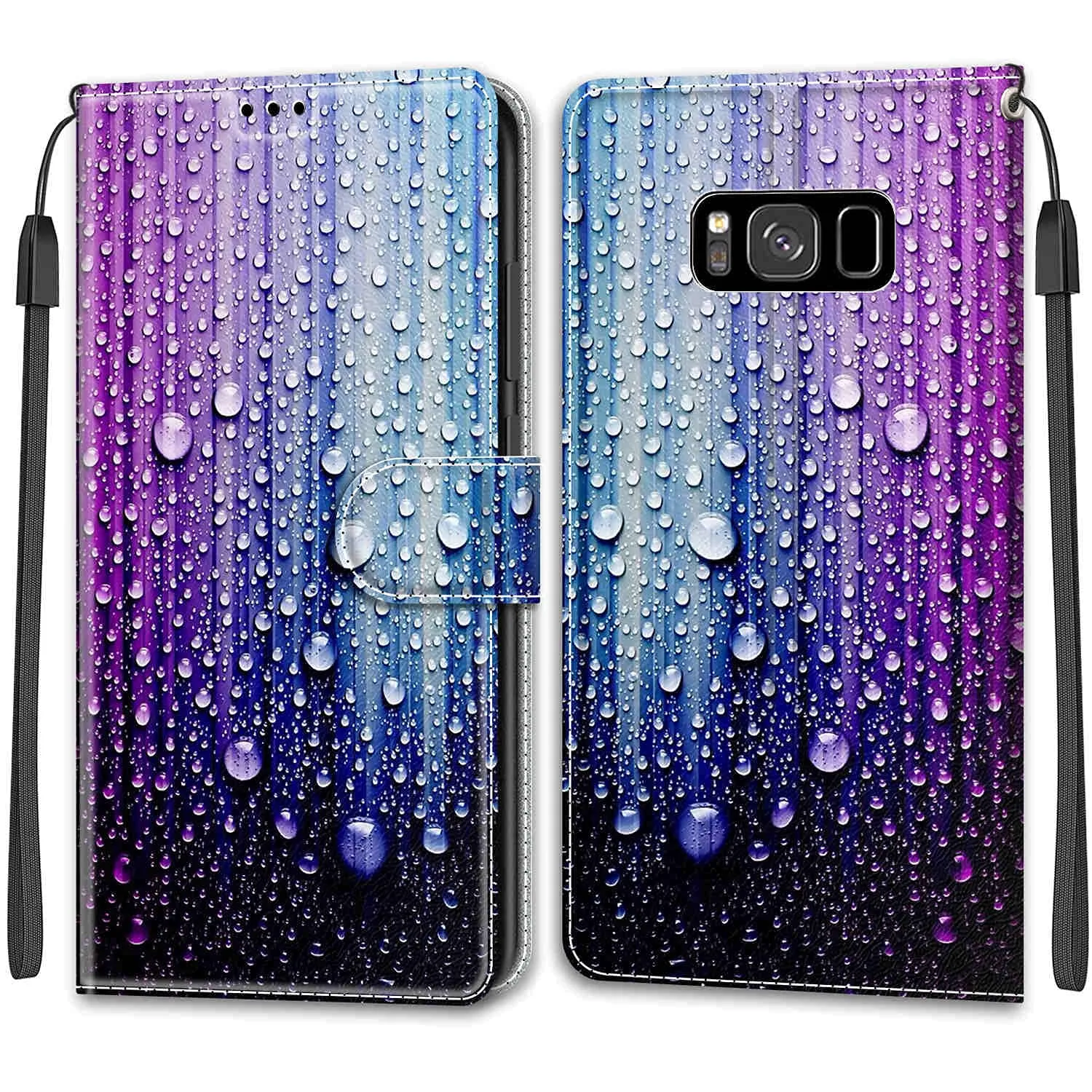 Fioletowo-niebieskie portfelowe etui do Samsung Galaxy S9