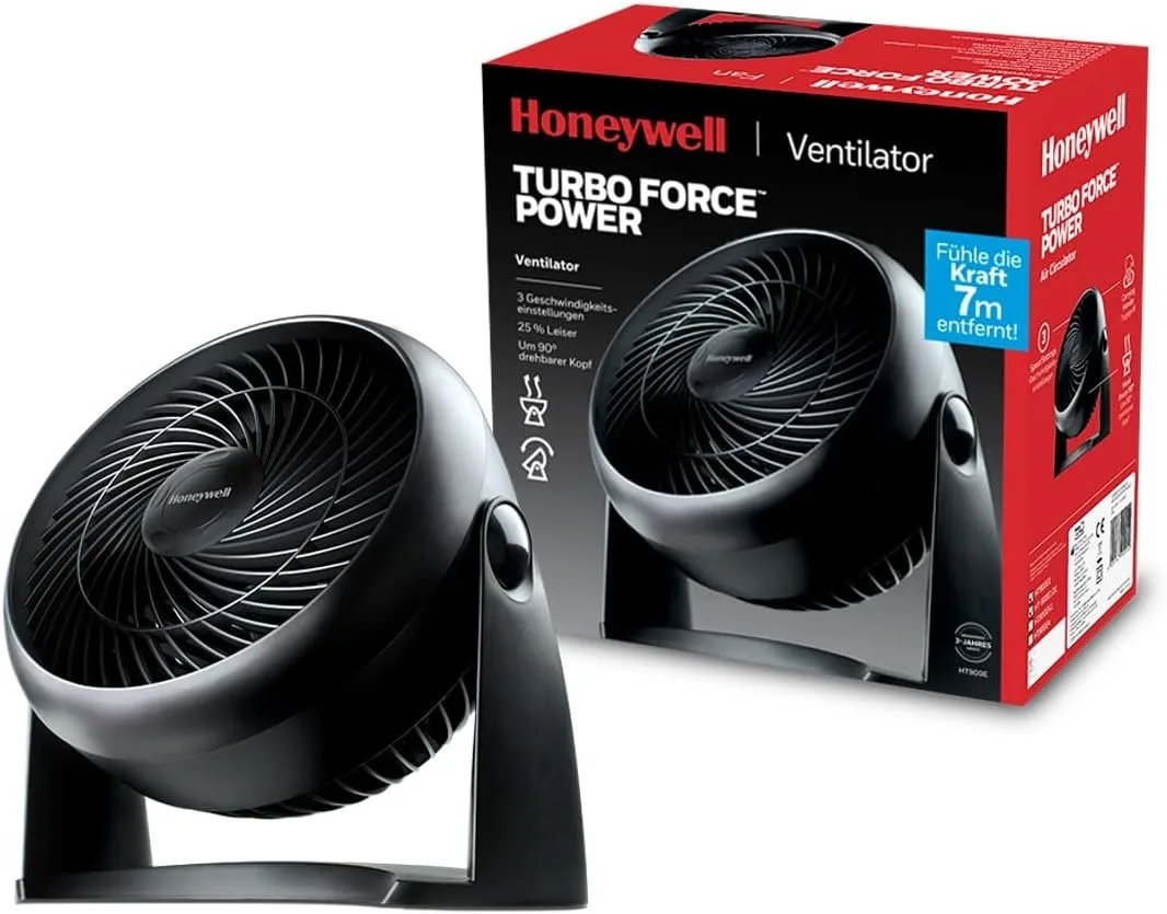 Wentylator biurkowy Honeywell HT900E4 TurboForce czarny, 3 prędkości