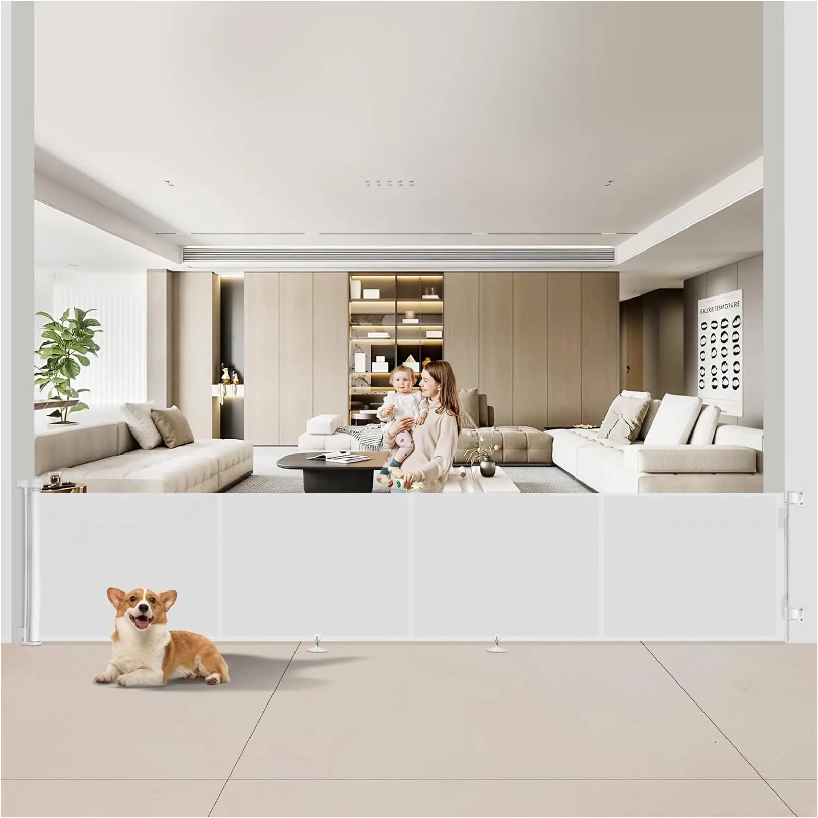 Wodondog wysuwana bariera bezpieczeństwa dla dzieci i psów 500 × 86 cm