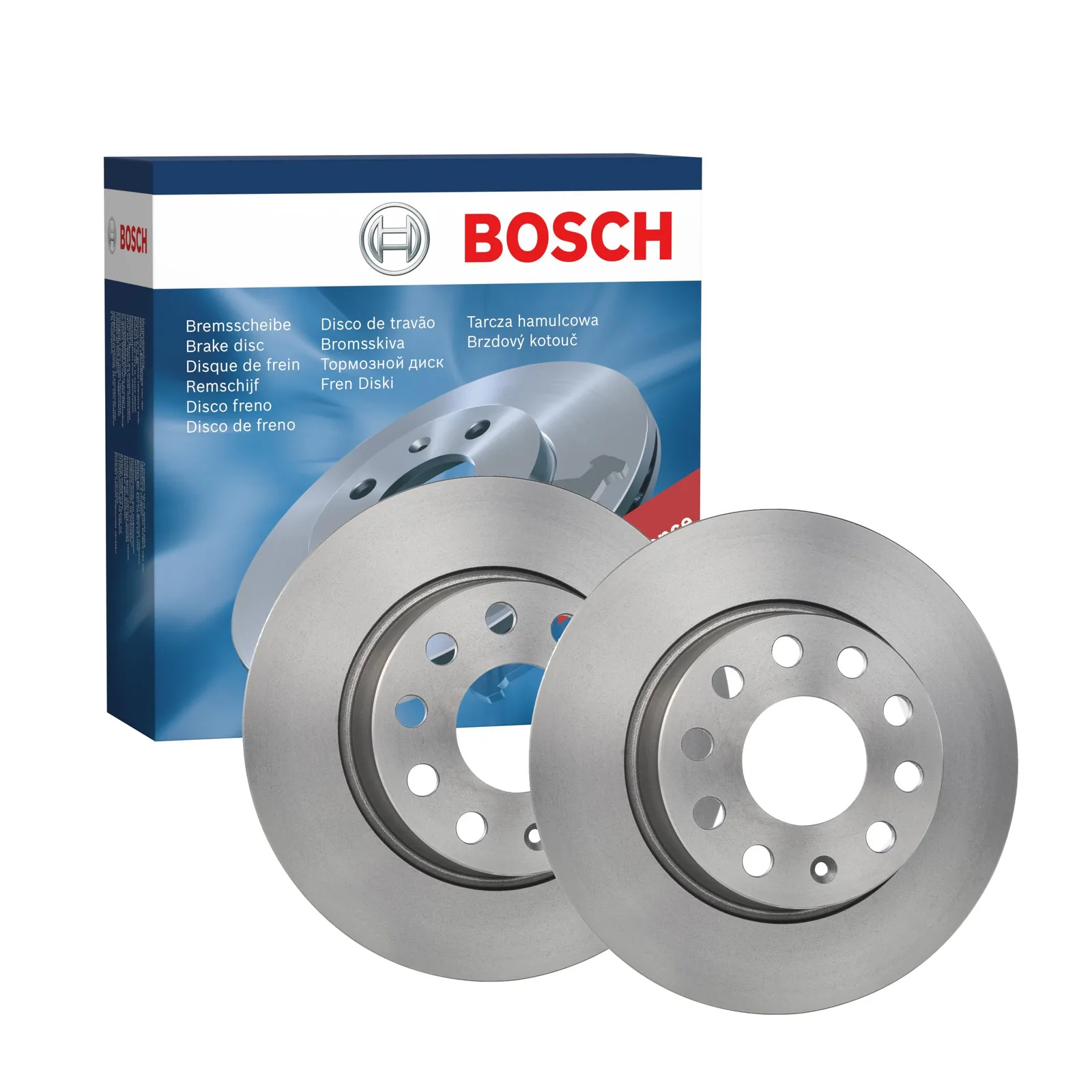 Tarcze hamulcowe Bosch 0986479677 Golf 272 mm 10 mm 9 otworów, pełne, olejowane, zestaw