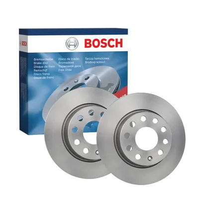 Tarcze hamulcowe Bosch 0986479677 Golf 272 mm 10 mm 9 otworów, pełne, olejowane, zestaw