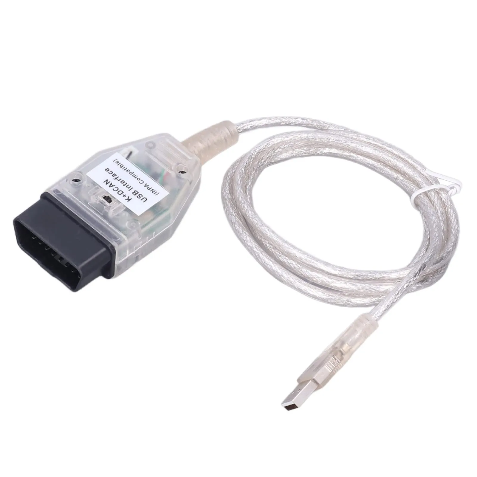 Kabel diagnostyczny K+DCAN OBD2 USB E90 E60 z przełącznikiem i CD