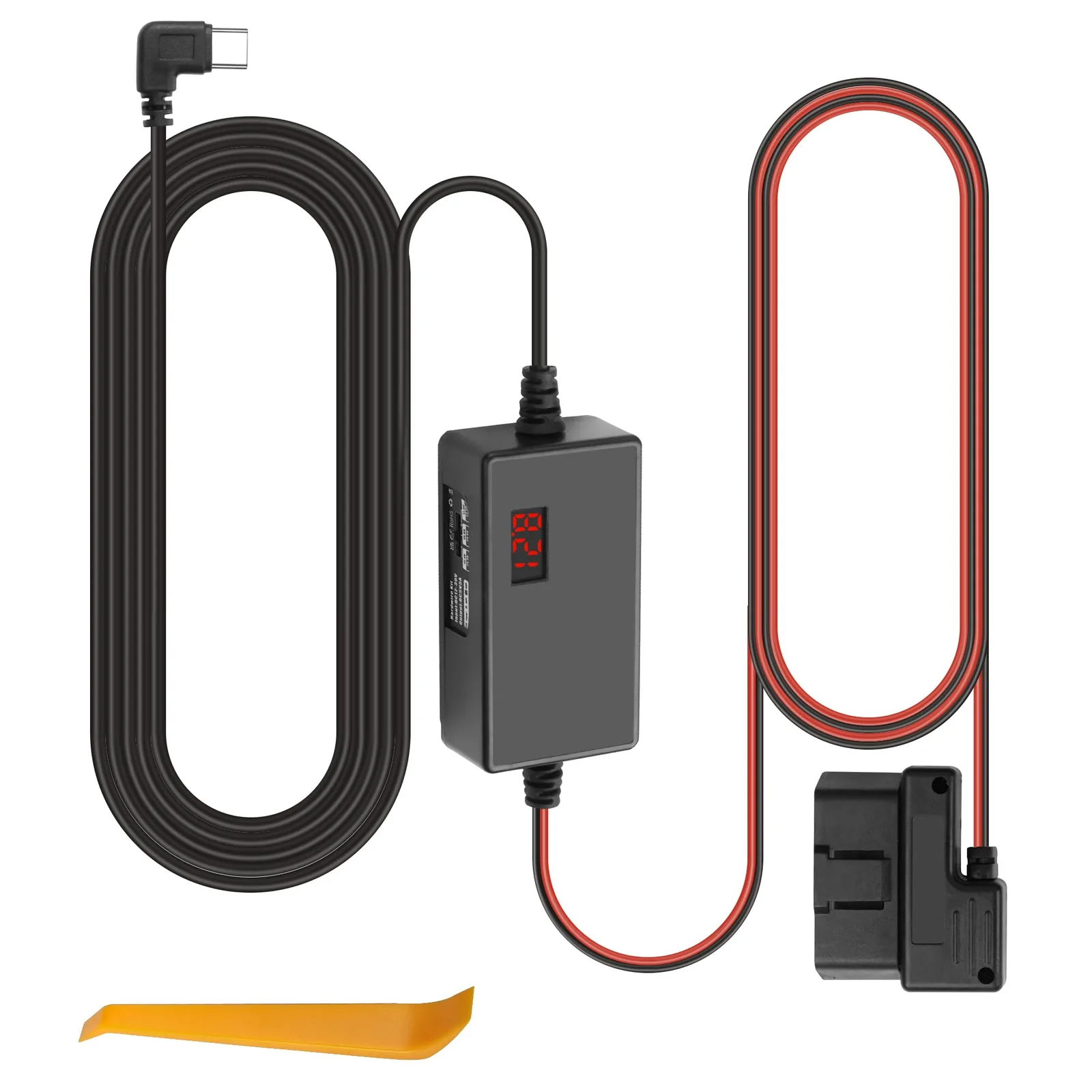 Kabel zasilający do kamery samochodowej MEIRIYFA OBD2–USB-C 3,1 m