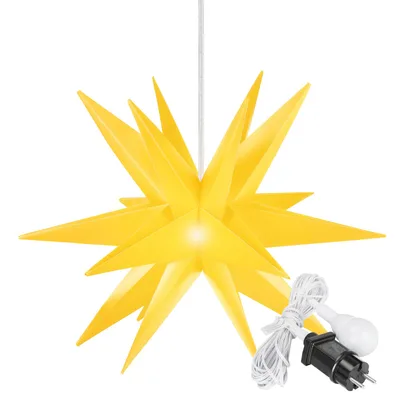OVILUM 3D LED gwiazdka 100 cm 18 ramion żółta