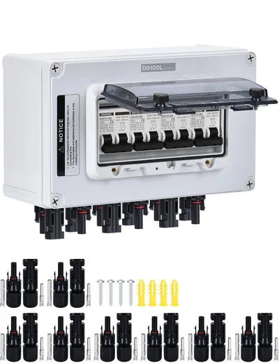 Wyłącznik DC DIHOOL DHO-AGPM-2S-30A 2P 12–400V IP67, 2 wejścia i 2 wyjścia