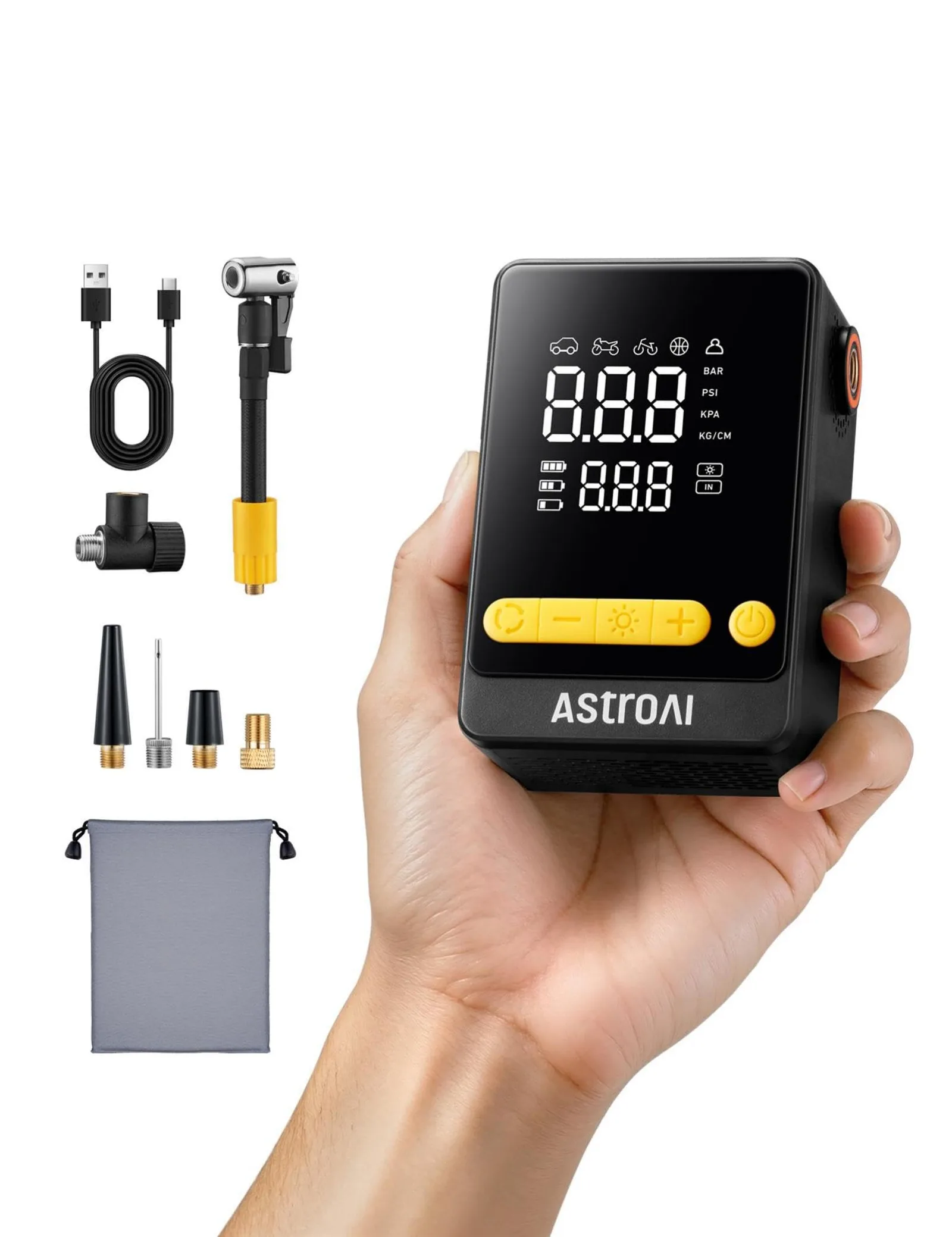Akumulatorowy kompresor AstroAI AIRUN L10 Mini 150 PSI