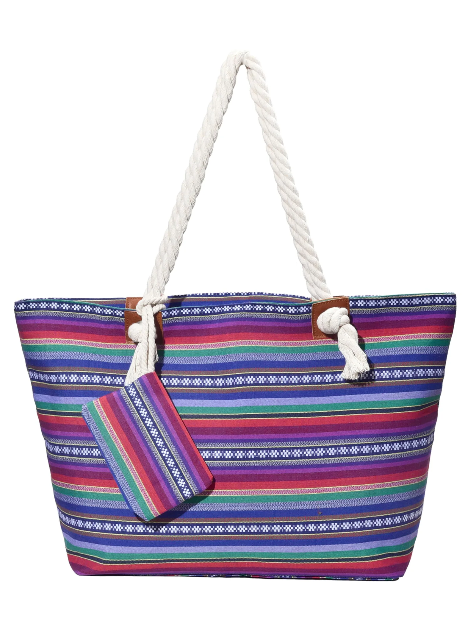 Duża torba plażowa DonDon 58×38×18 cm z etui