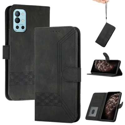 Czarne portfelowe etui do OnePlus 9R 5G OKZone