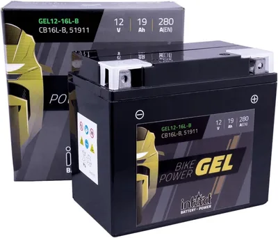 Żelowa bateria motocyklowa intAct GEL12-16L-B 12 V 19 Ah 280 A