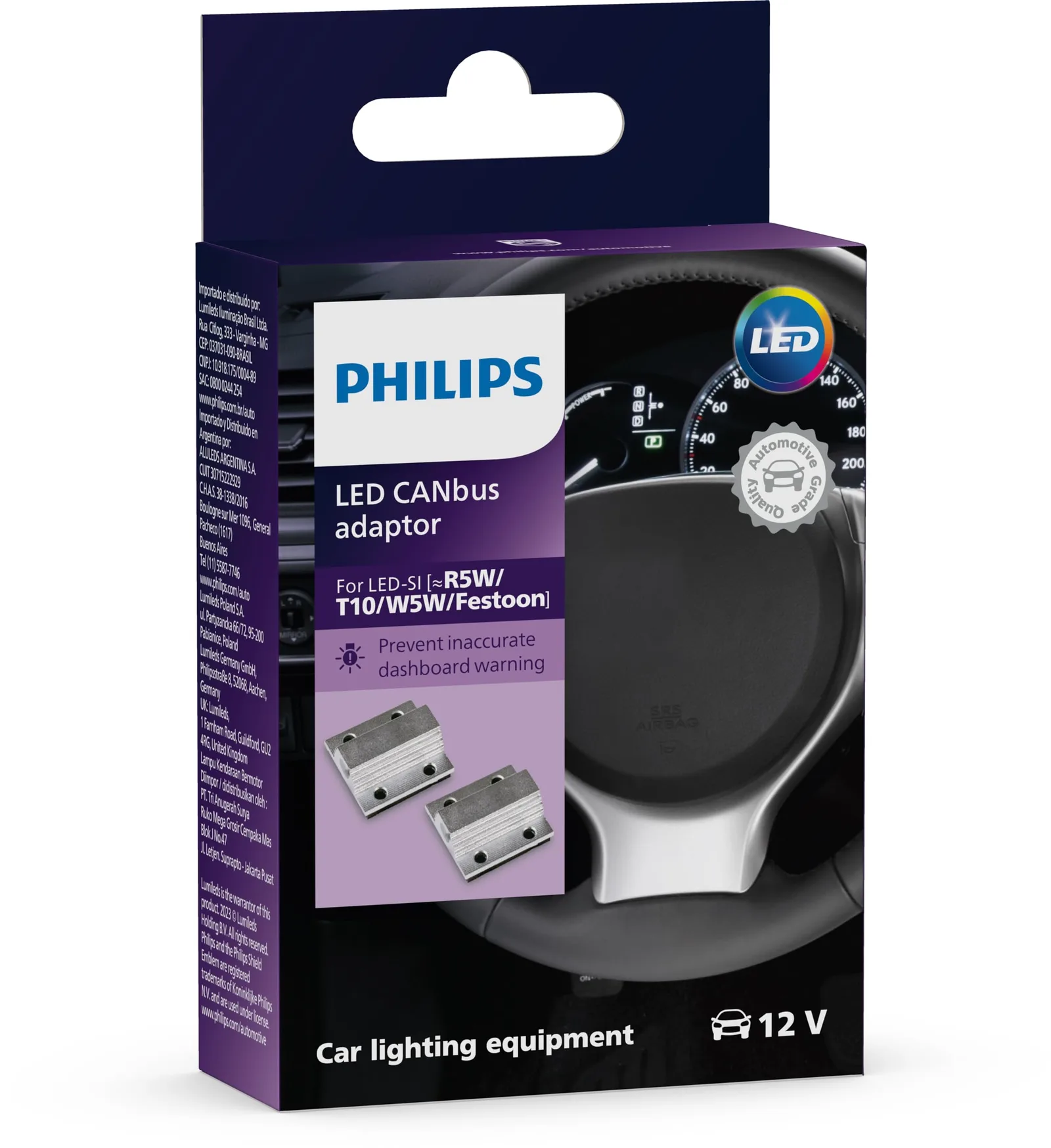 2 adaptery CANbus Philips 12956X2 39722294 W5W 5W 12V IP65 Ultinon Pro6000