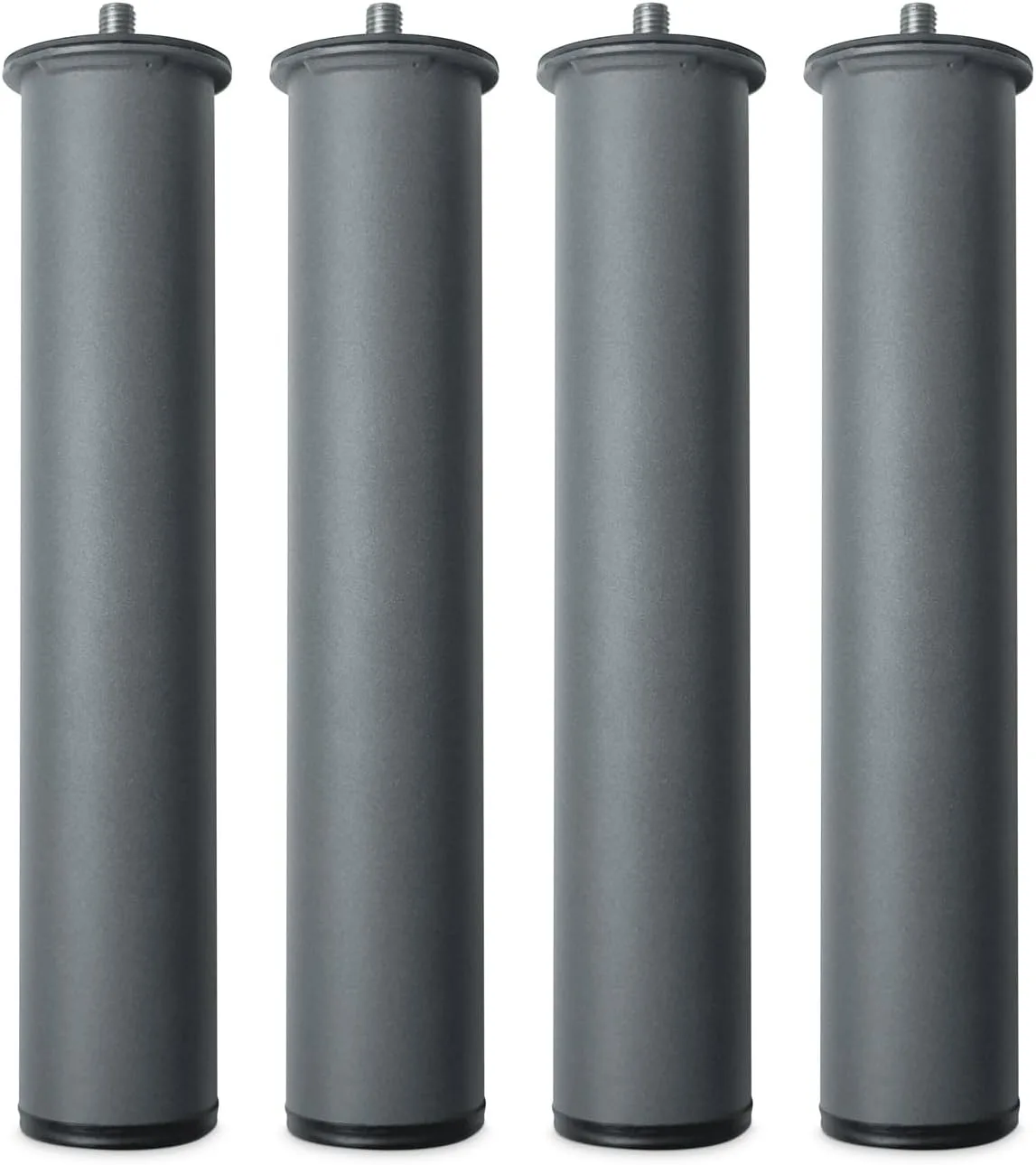 Metalowe nogi do łóżka Homey 27 cm szare 4 sztuki z gwintem