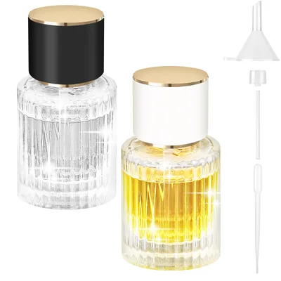 Napełnialne atomizery do perfum Ysimple, 30 ml, zestaw 2 szt., czarny/biały