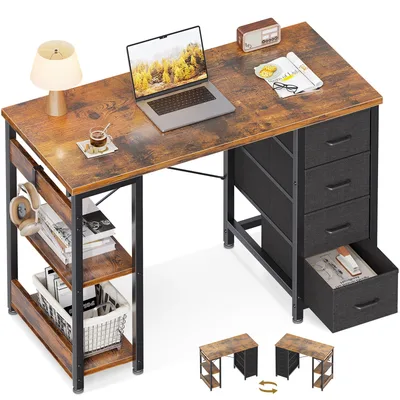 Coleshome biurko 100 × 40 cm z 4 szufladami