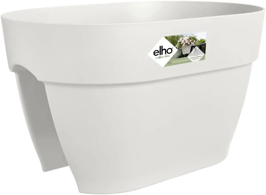 Doniczka balkonowa elho Vibia Campana Flower Bridge 40 cm biała