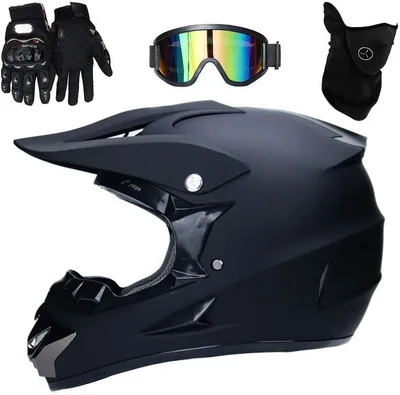 Kask motocyklowy do motocrossu UIGJIOG S 52–53 cm, gogle, maska, rękawiczki