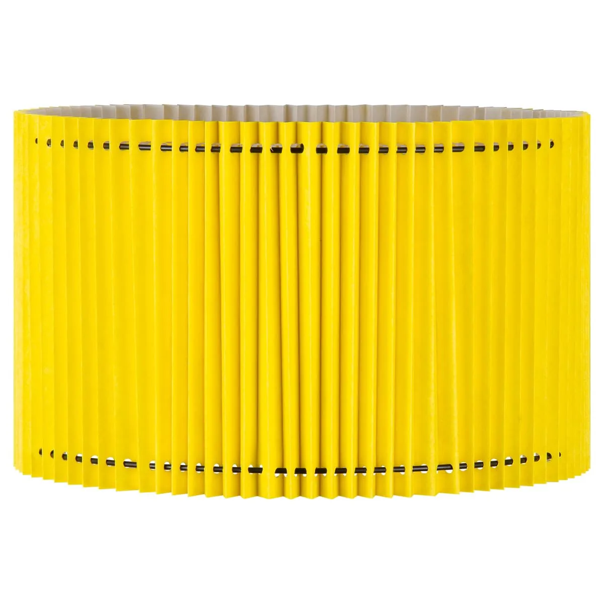 Składany papierowy abażur 40 × 20 cm żółty