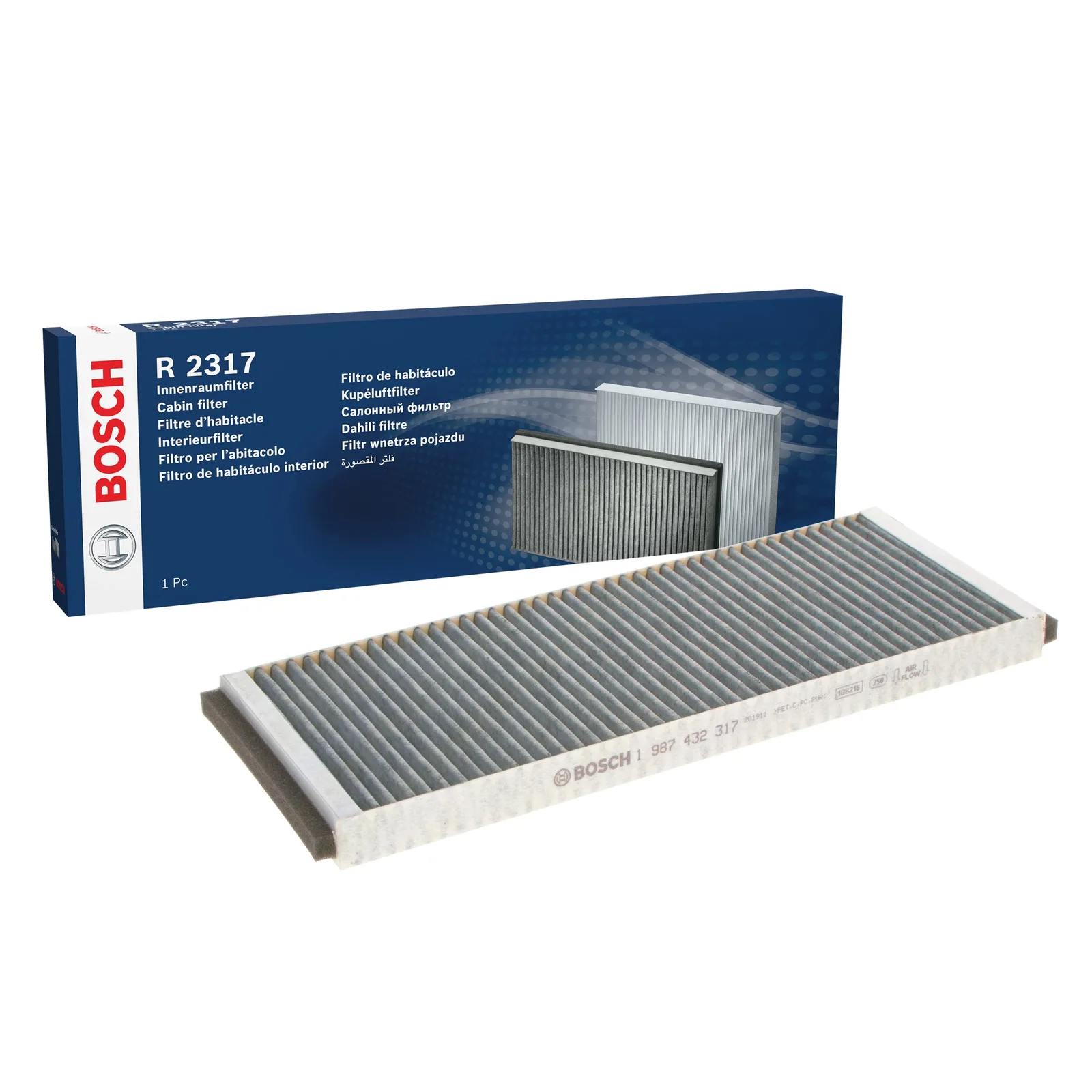 Filtr kabinowy z węglem aktywnym Bosch R2317 1987432317