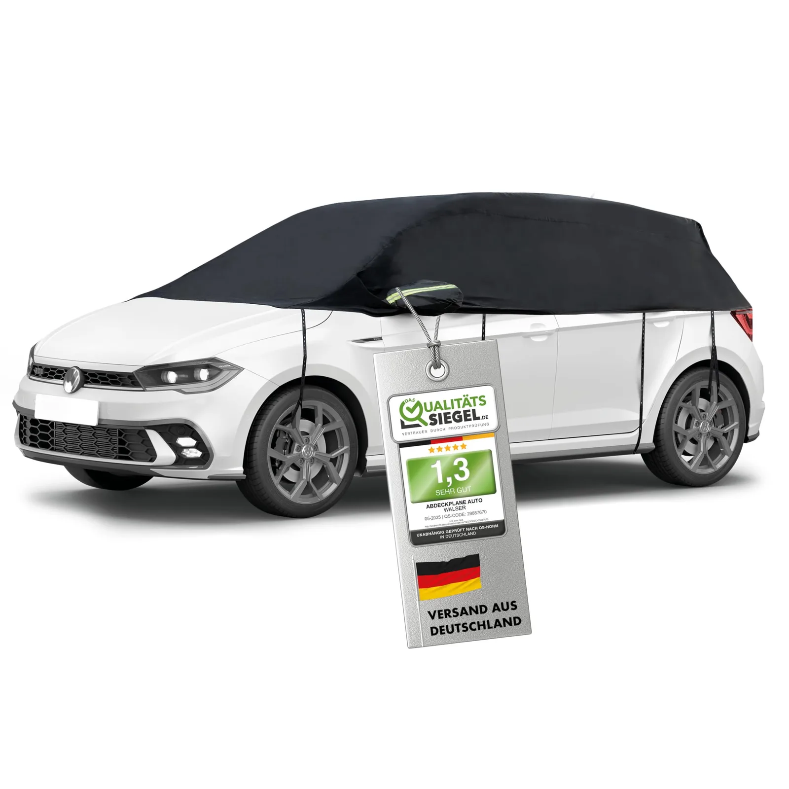 Plandeka ochronna na auto Walser 41266, rozmiar 2, długość 430–482 cm