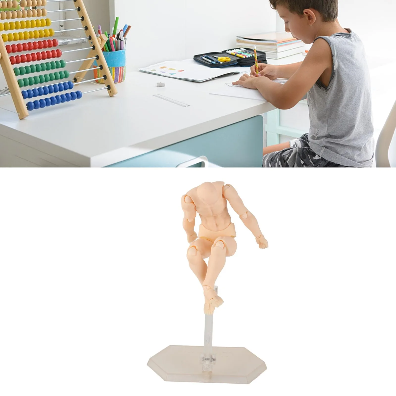 Figurka ruchoma męska do rysowania Yctze typ 11 ze stojakiem