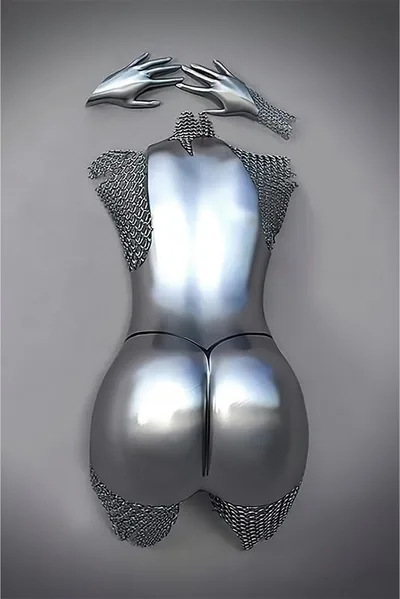 Metalowy obraz 3D przedstawiający romantyczną parę 20 × 30 cm bez ramy LPFNSF