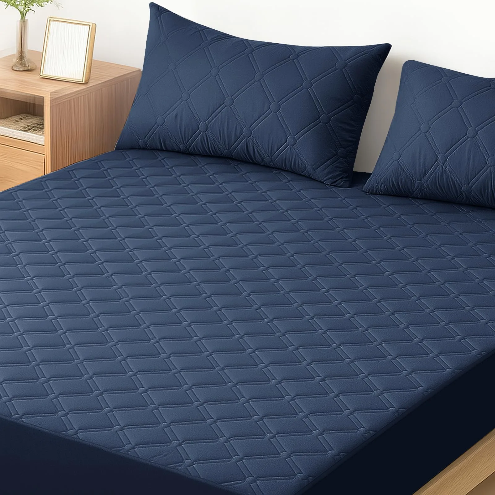 Ochraniacz materaca Ystyle 160×190 cm do wysokości 30 cm granatowy
