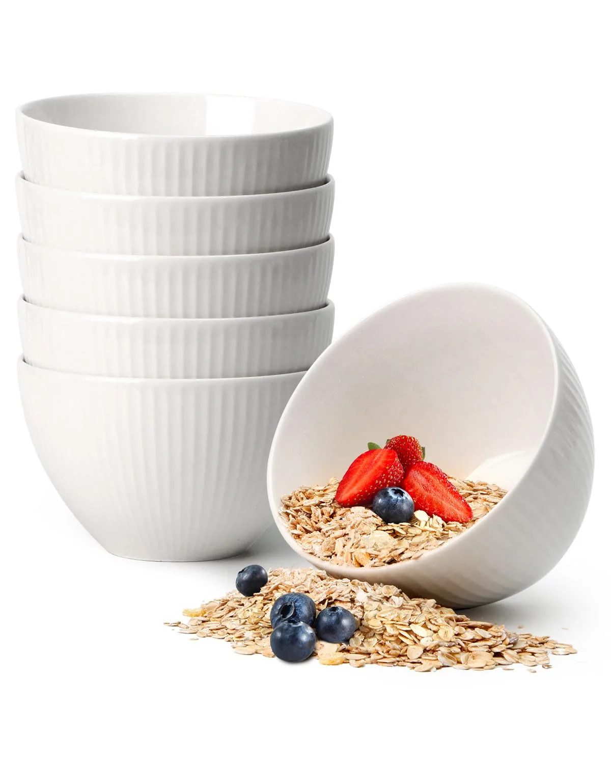 NUTRIUPS ceramiczne miski 750 ml białe 6 szt.