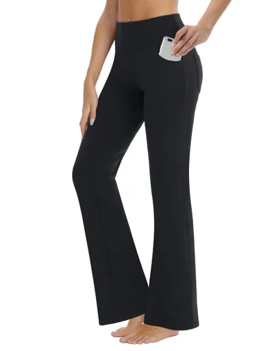 Damskie legginsy do jogi z wysokim stanem, czarne, XXL ZIRUU