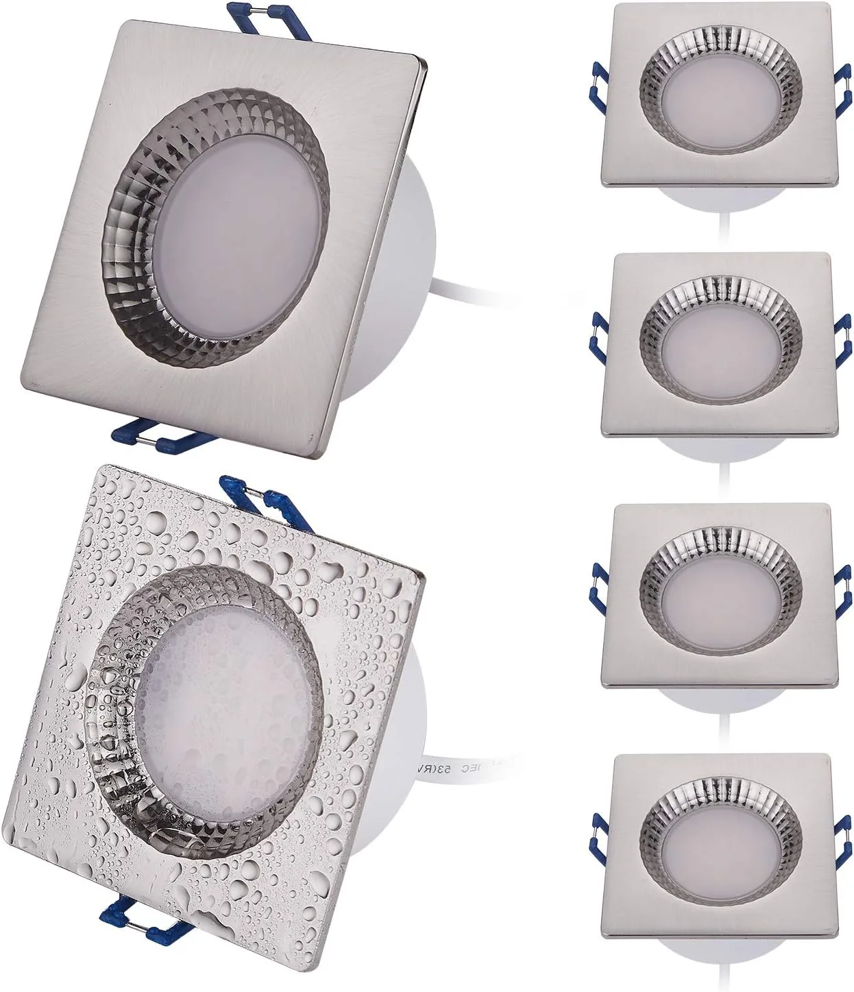 HCFEI ciepłe białe oprawy LED IP44 6 W 6 szt.